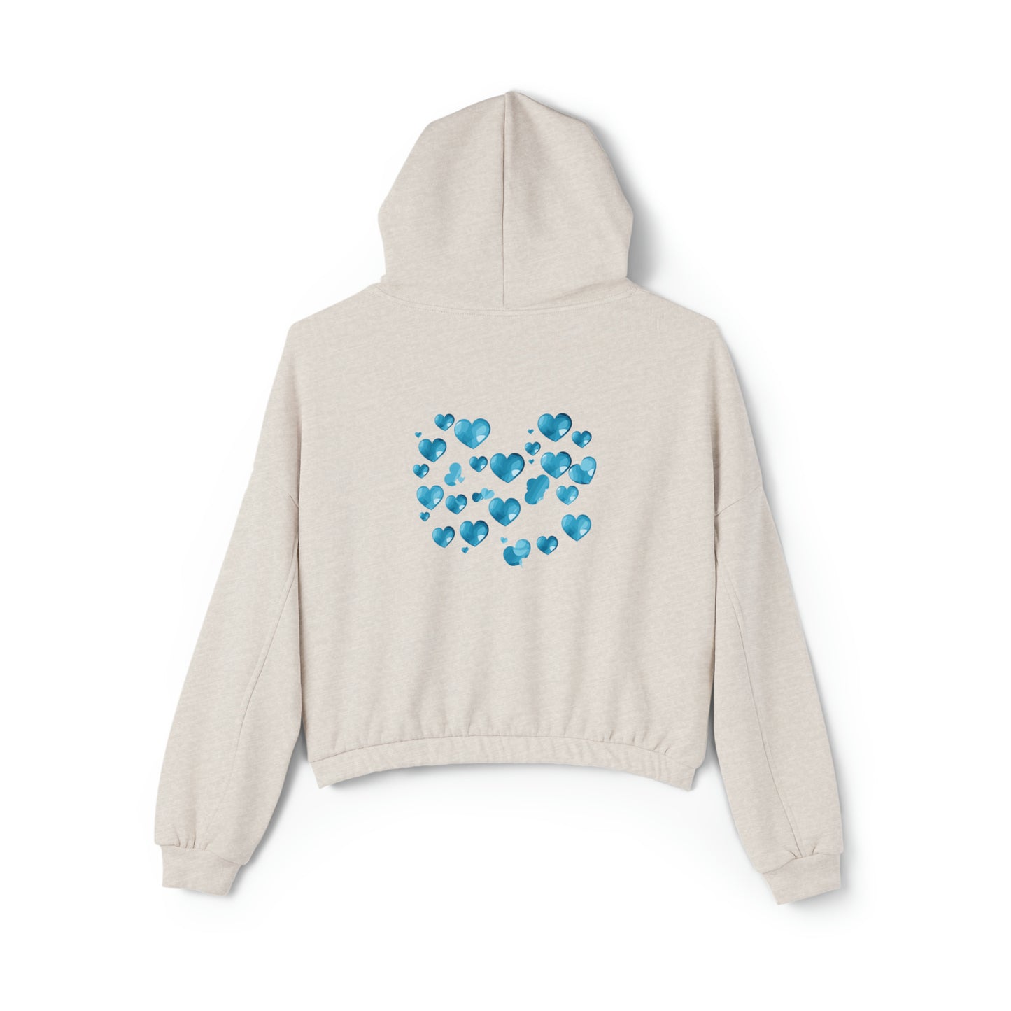 Valentine's best Gift, hearts design Women's Cinched Bottom Hoodie