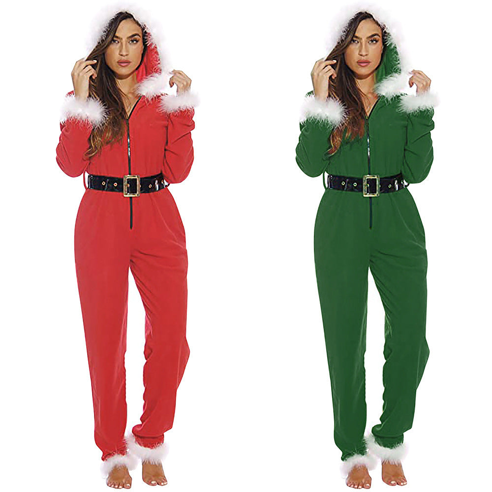 Red Christmas costume jumpsuit
