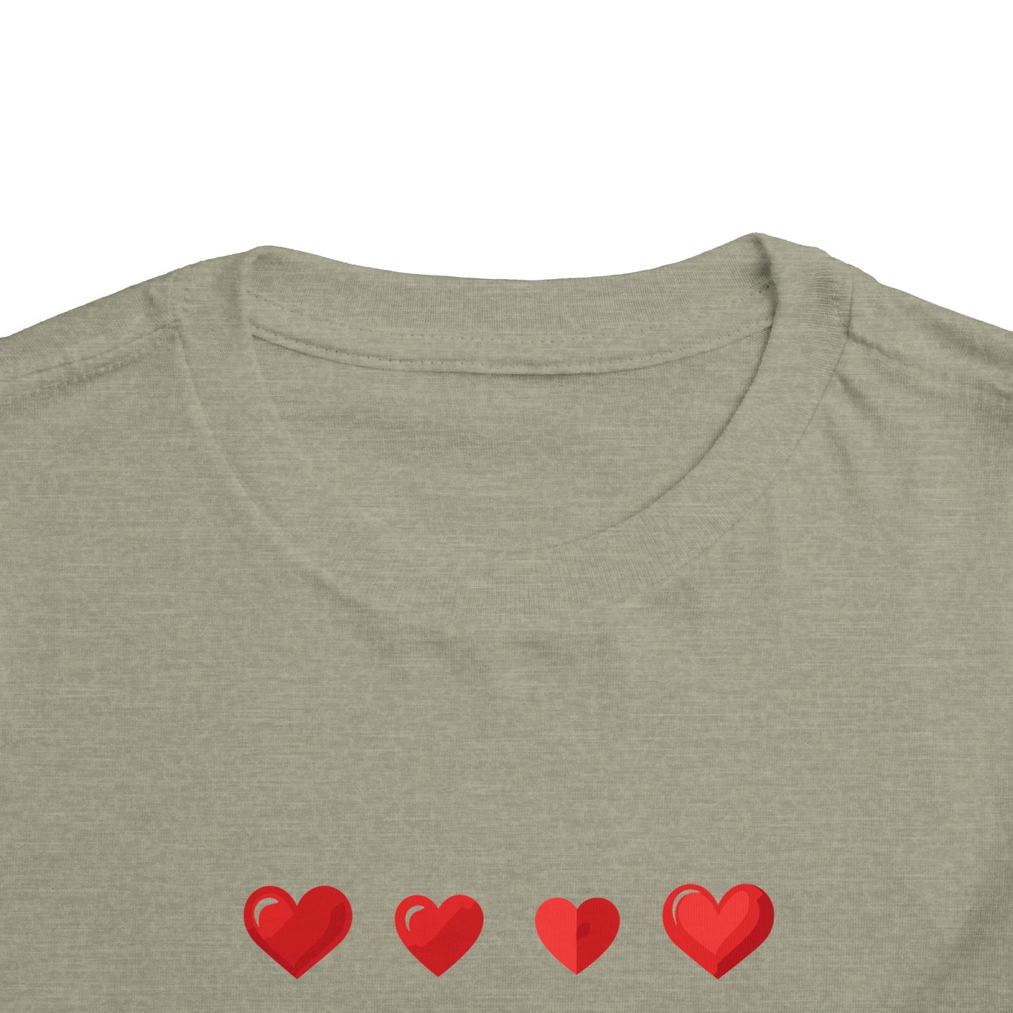 Valentine's Red hearts shape design Toddler Short Sleeve Tee