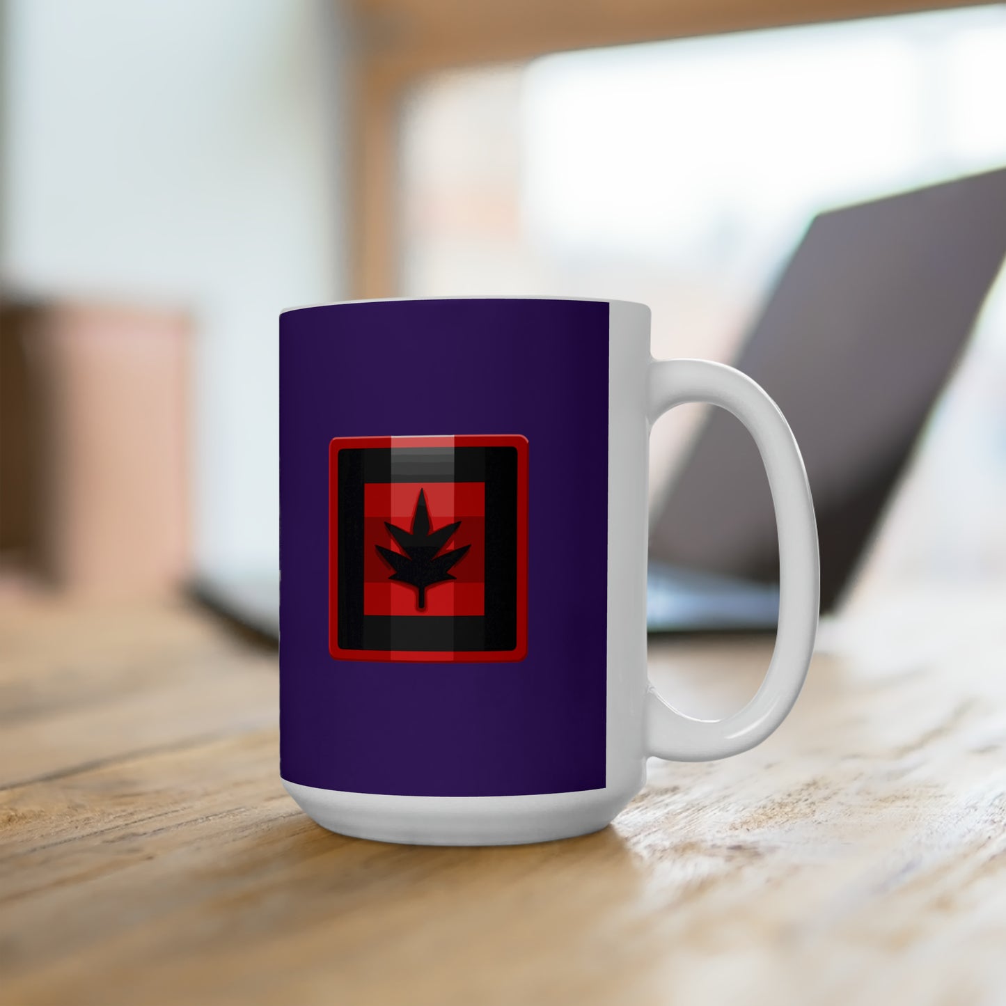 Canada maple leaf purple Christmas Ceramic Mug 15oz