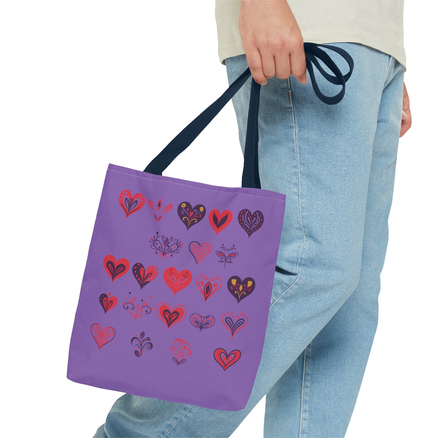 Valentine's light purple Tote Bag (AOP)