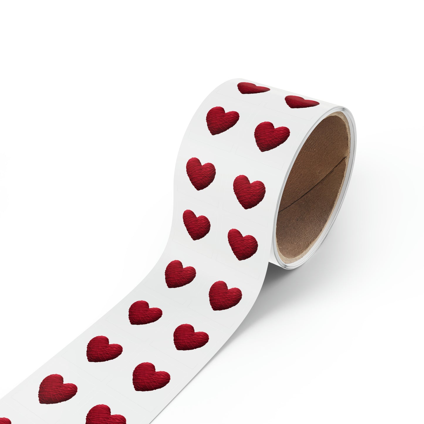 Valentine's day heart shape Square Sticker Label Rolls