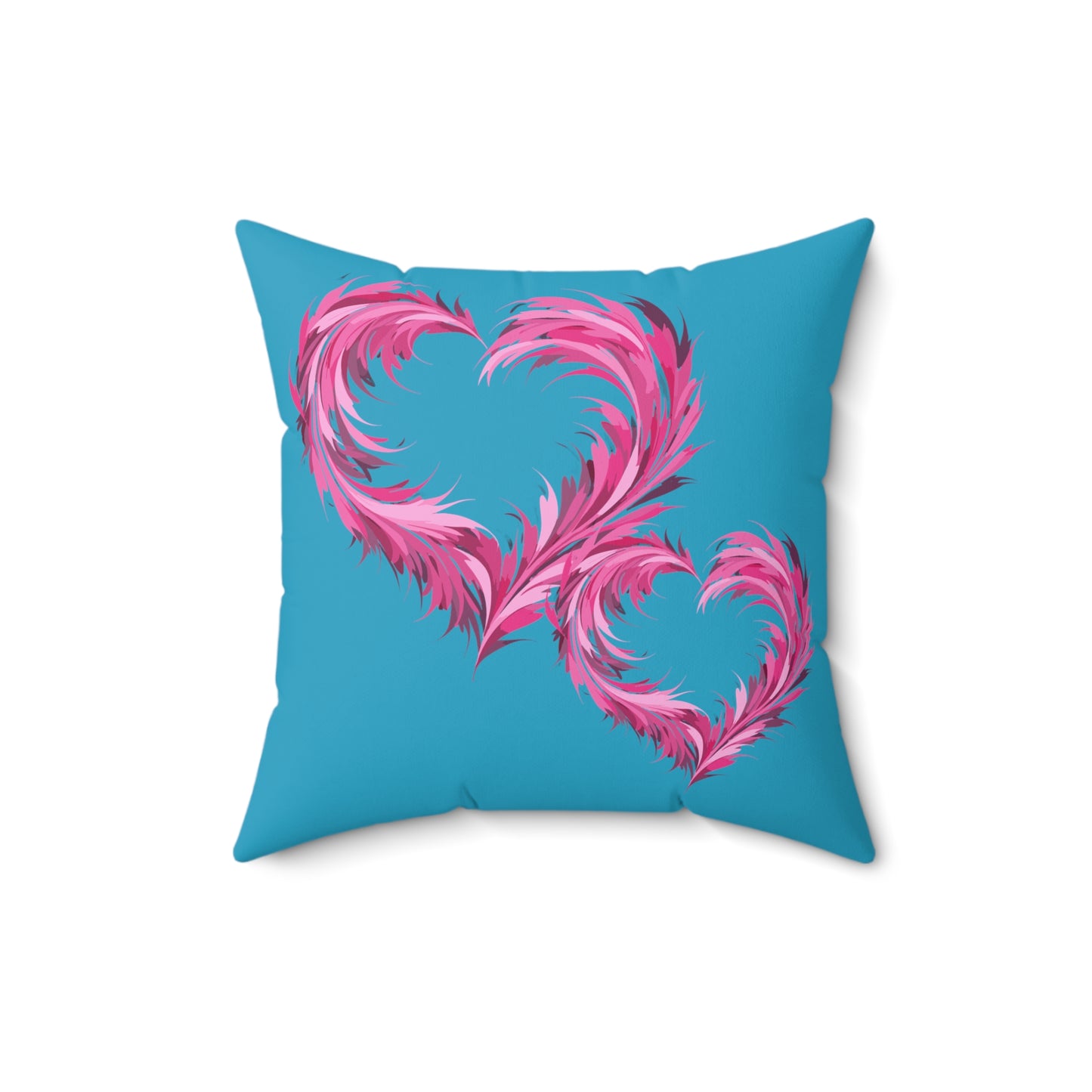 Valentine's day best home decor Turquoise color Spun Polyester Square Pillow