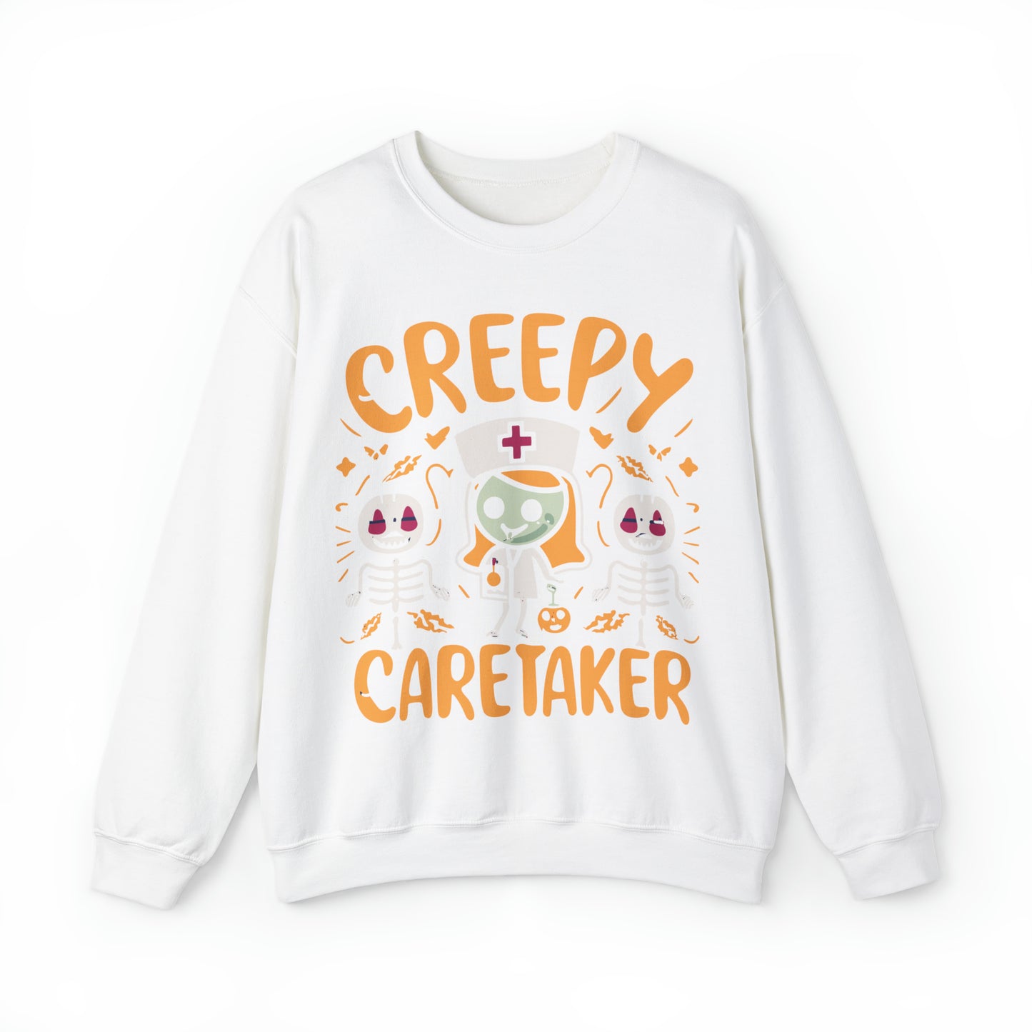 Creepy Caretaker Nurse Halloween Sweatshirt, Spooky Season Halloween Sweatshirt, Halloween Costume, Spooky Sweatshirt, Halloween Gifts