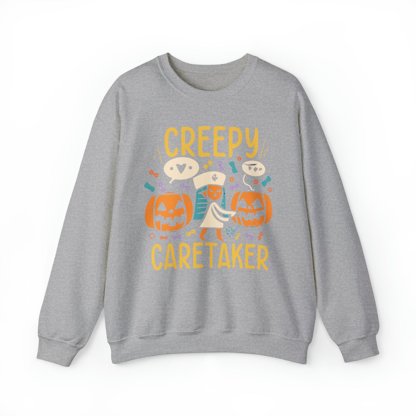 Creepy Caretaker Nurse Halloween Sweatshirt, Spooky Season Halloween Sweatshirt, Winter Sweatshirt, Spooky Sweatshirt, Halloween Gifts