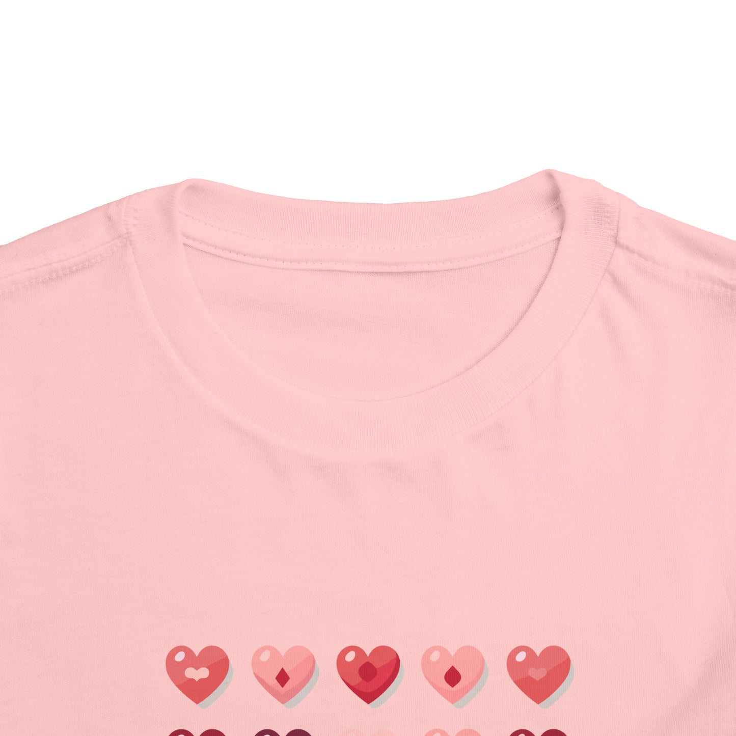 Valentine's multi color hearts shape design Toddler Short Sleeve Tee