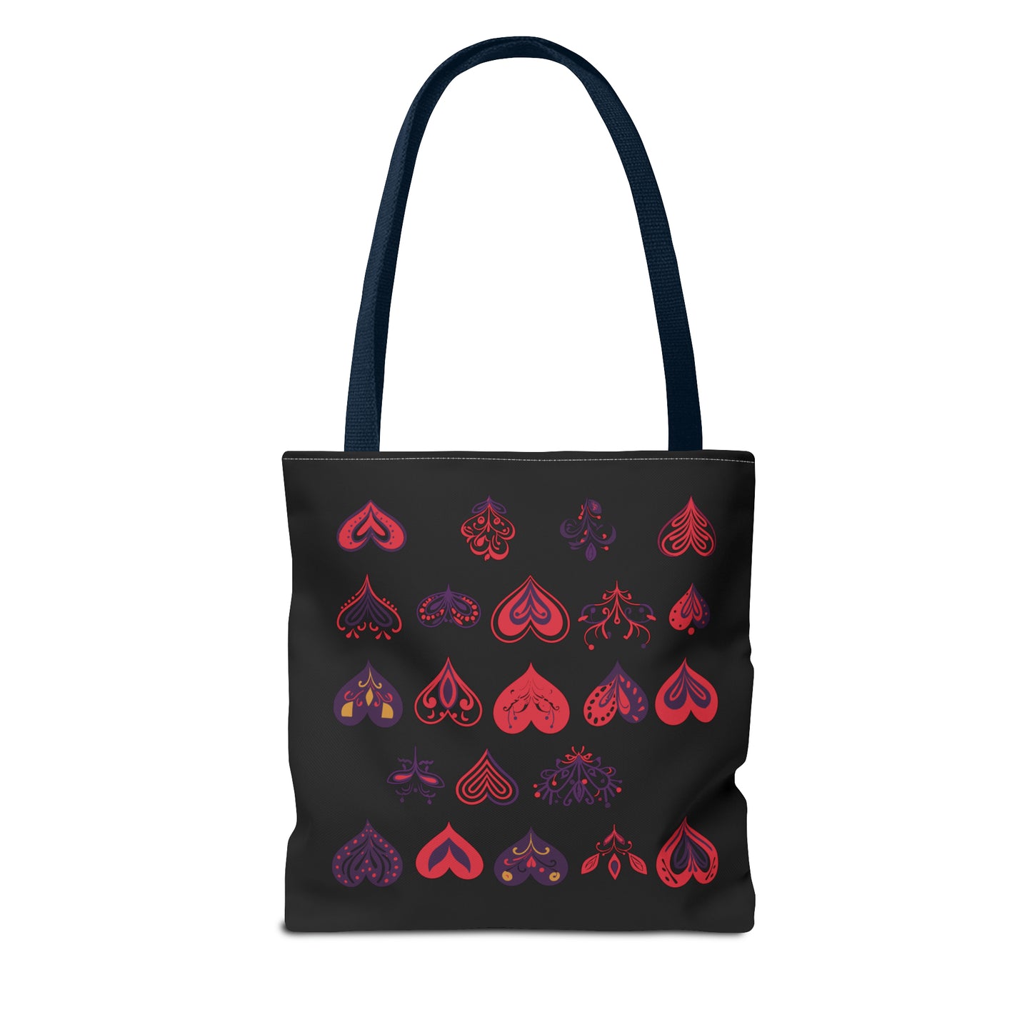 Valentine's black Tote Bag (AOP)