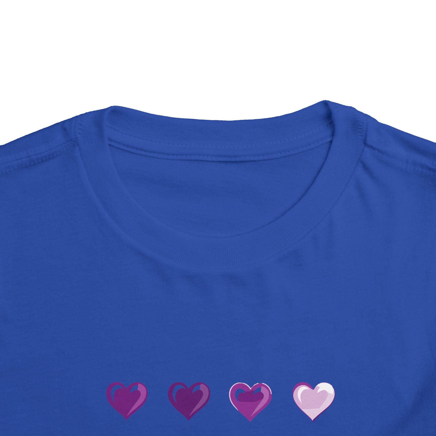 Valentine's purple and white hearts shape design Toddler Short Sleeve Tee