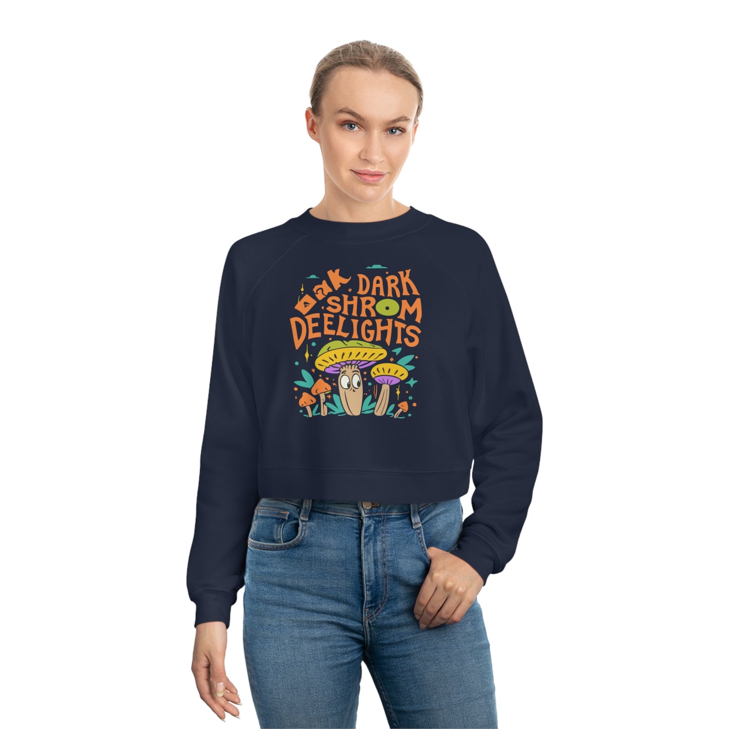 Dark Shroom Delights Sweatshirt, Unique Mushroom Costume & Spooky Season Halloween Sweatshirt