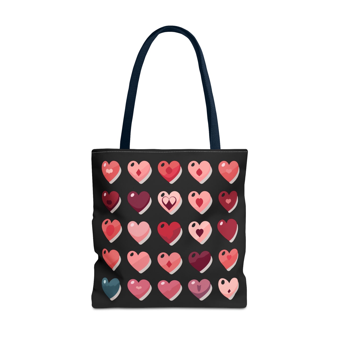 Valentine's black Tote Bag (AOP)