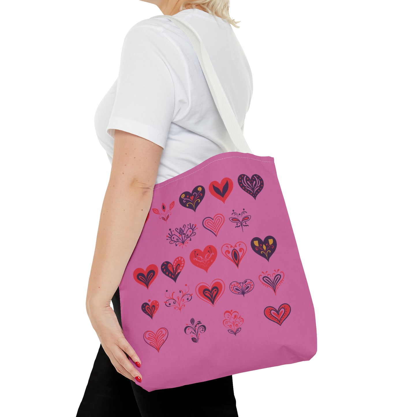 Valentine's light pink Tote Bag (AOP)