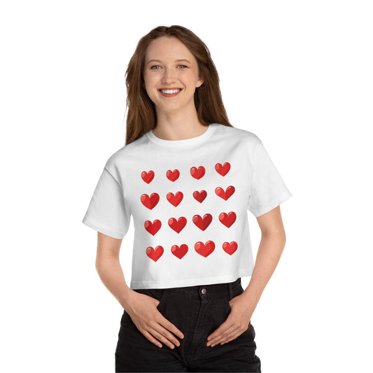 Valentine's Champion Women's Heritage Cropped T-Shirt for valentine's day.