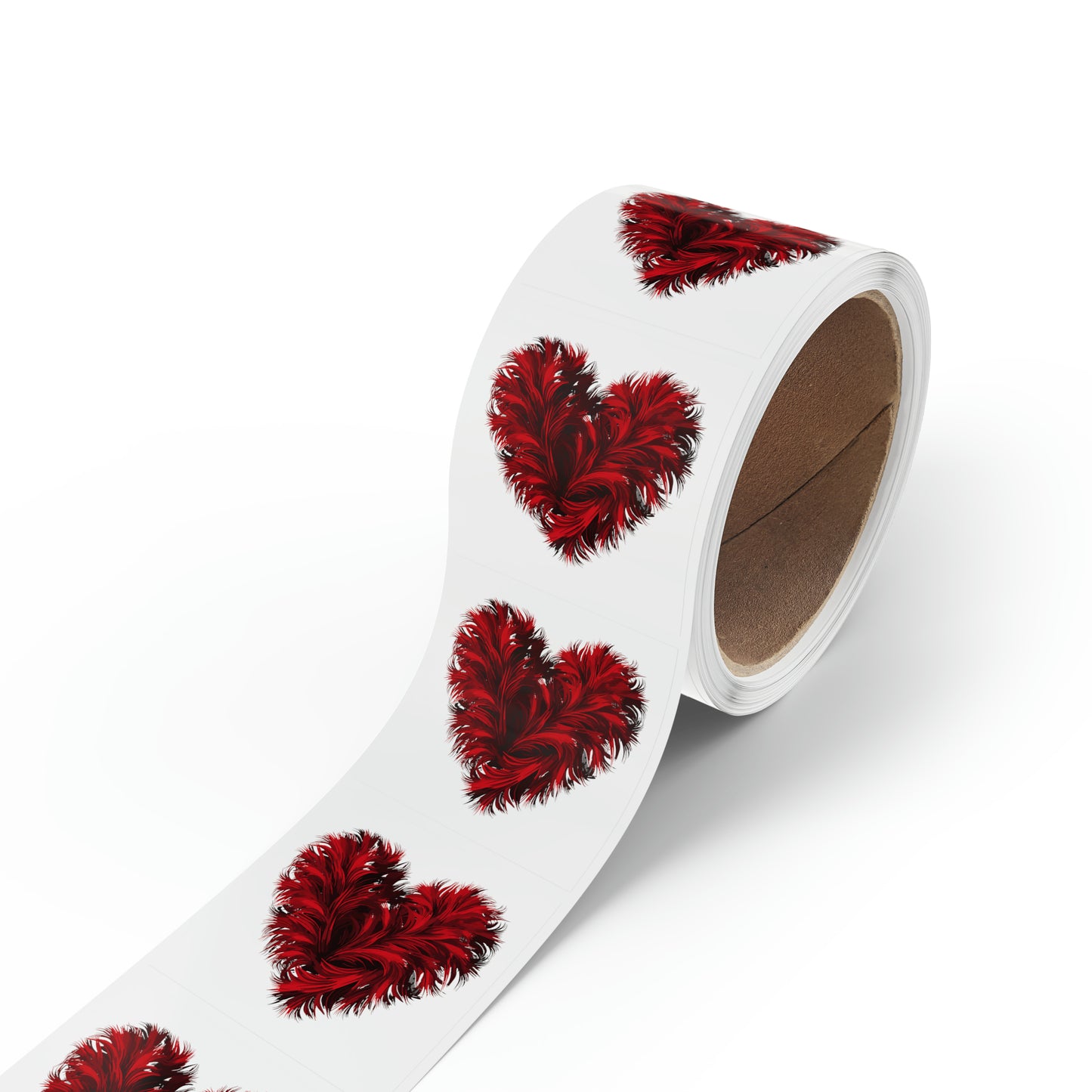 Valentine's day heart shape Square Sticker Label Rolls