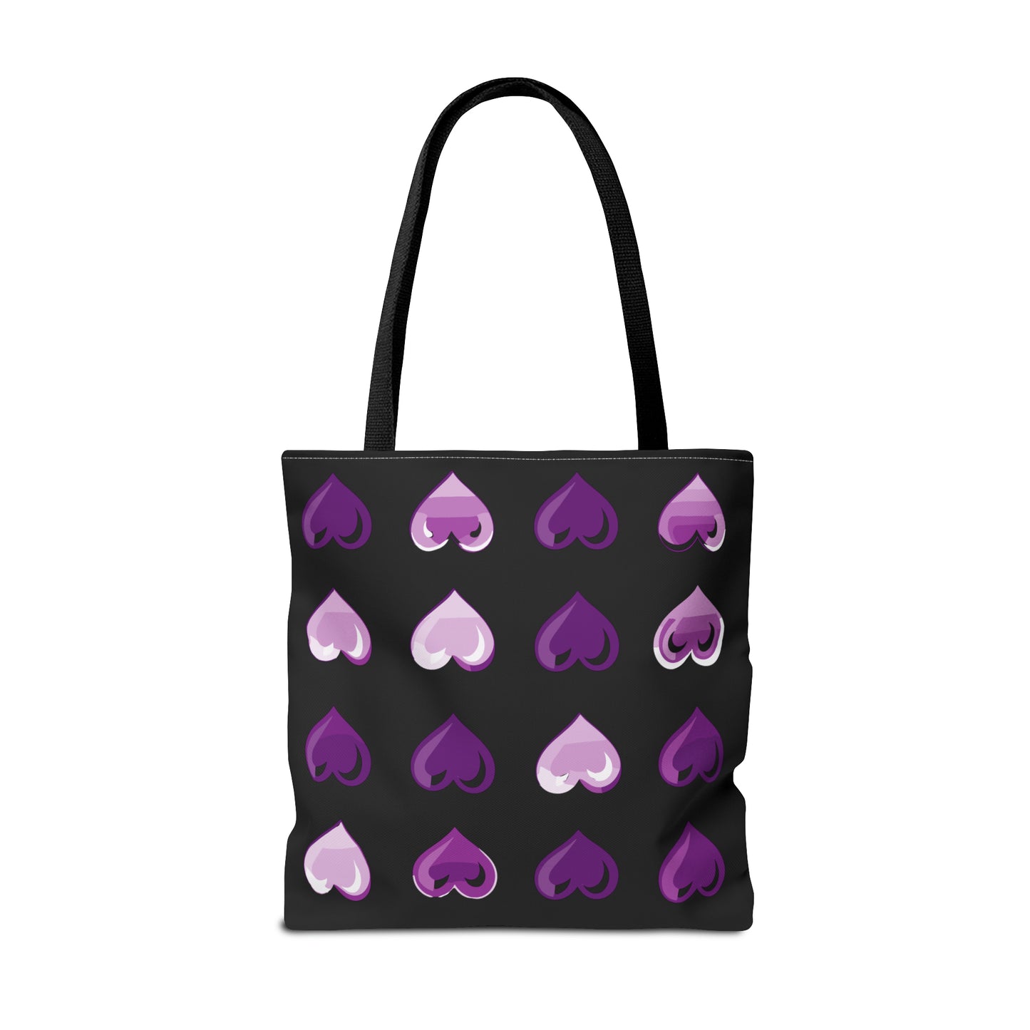 Valentine's black Tote Bag (AOP)