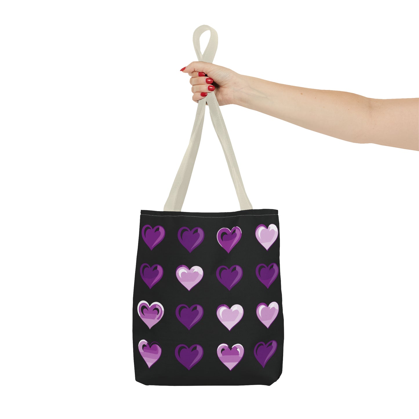 Valentine's black Tote Bag (AOP)