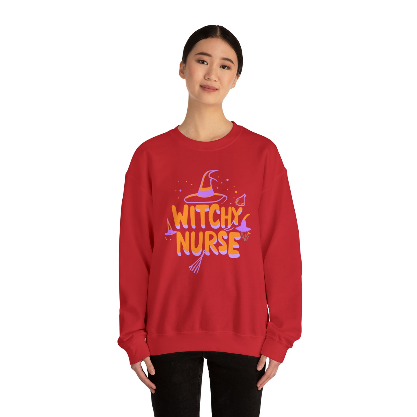 Witchy Nurse Halloween Sweatshirt, Spooky Season Halloween Sweatshirt, Winter Sweatshirt, Spooky Sweatshirt, Halloween Gifts