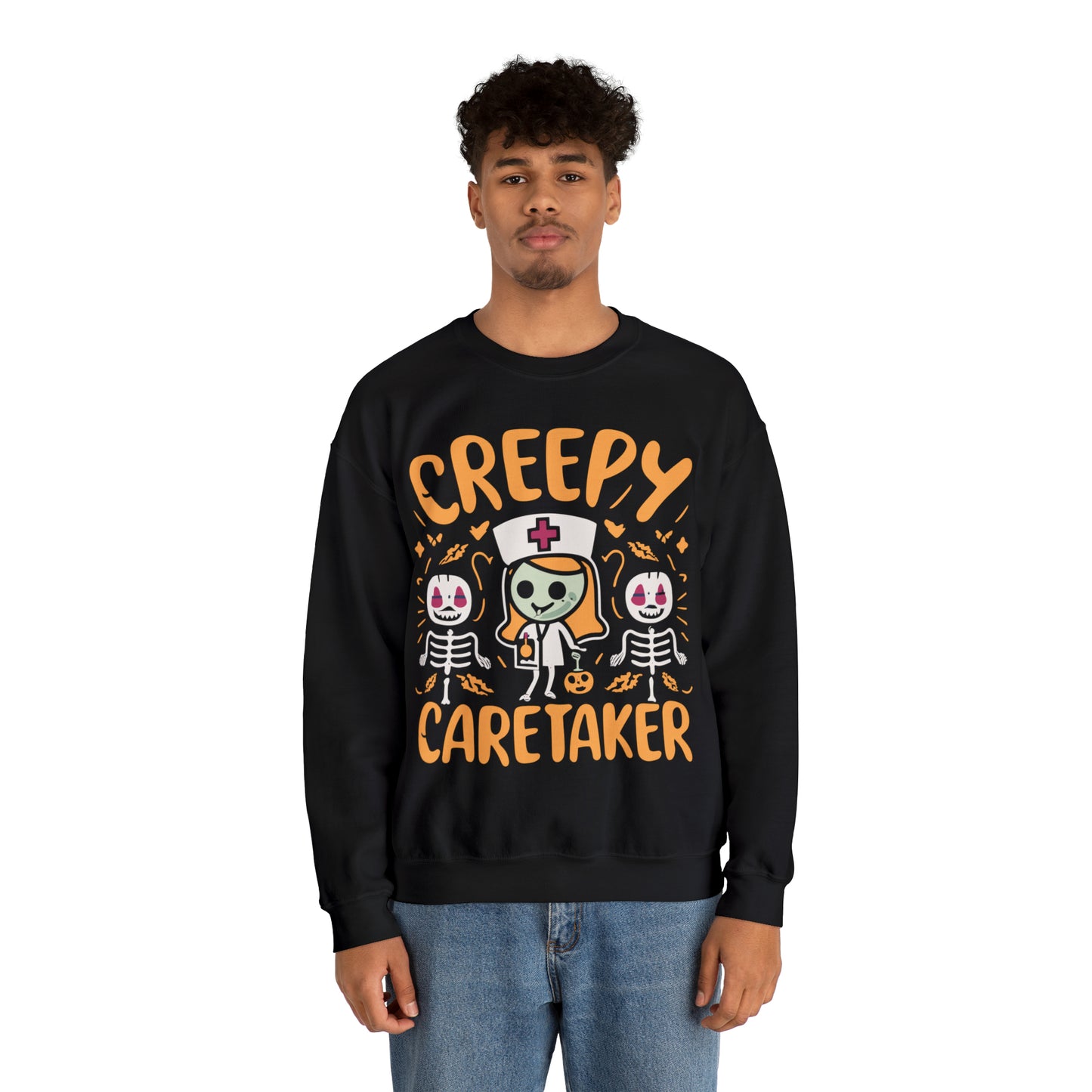 Creepy Caretaker Nurse Halloween Sweatshirt, Spooky Season Halloween Sweatshirt, Halloween Costume, Spooky Sweatshirt, Halloween Gifts