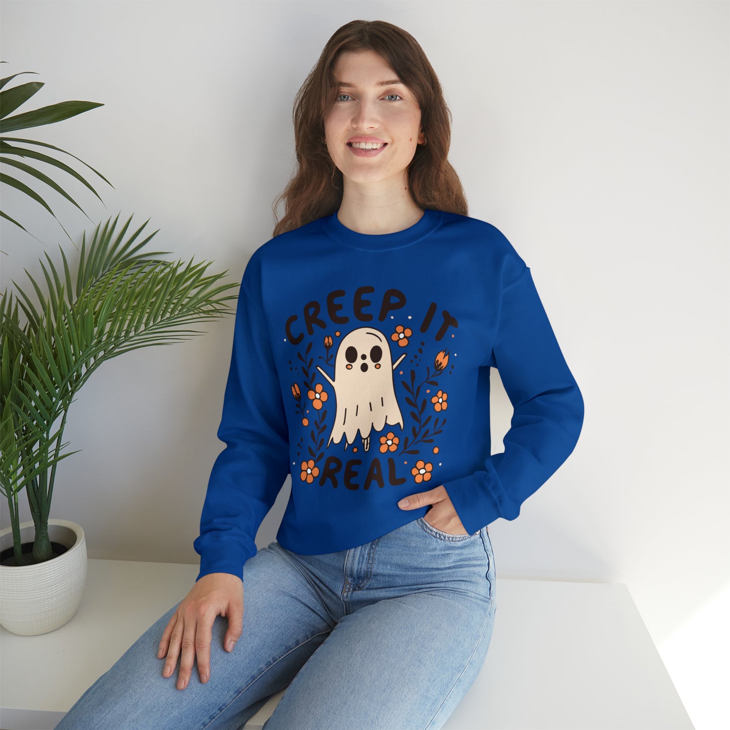 Creep It Real Sweatshirt, Spooky Season Halloween Sweatshirt, Winter Sweatshirt, Spooky Sweatshirt, Halloween Gifts