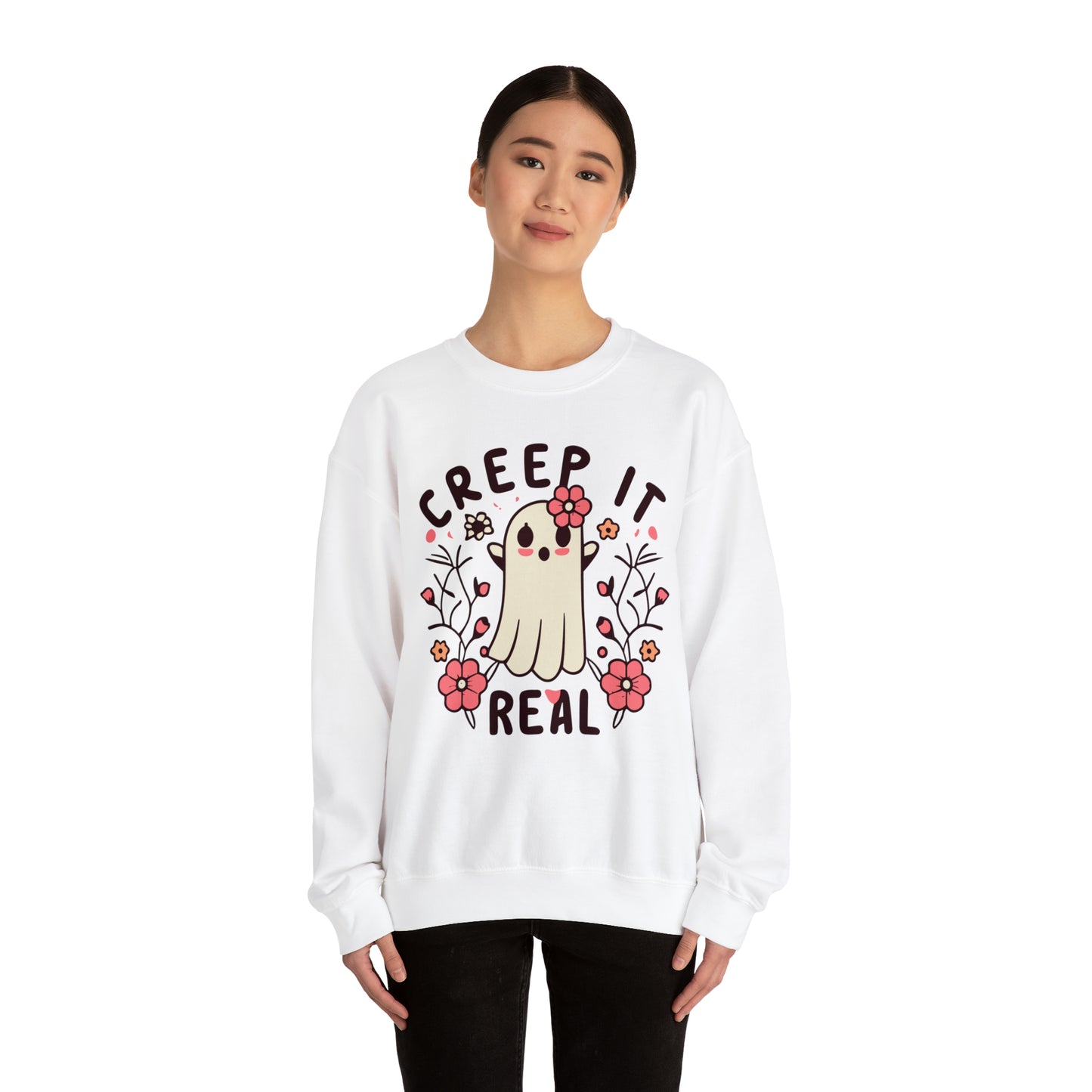 Creep It Real Sweatshirt, Spooky Season Halloween Sweatshirt, Winter Sweatshirt, Spooky Sweatshirt, Halloween Gifts