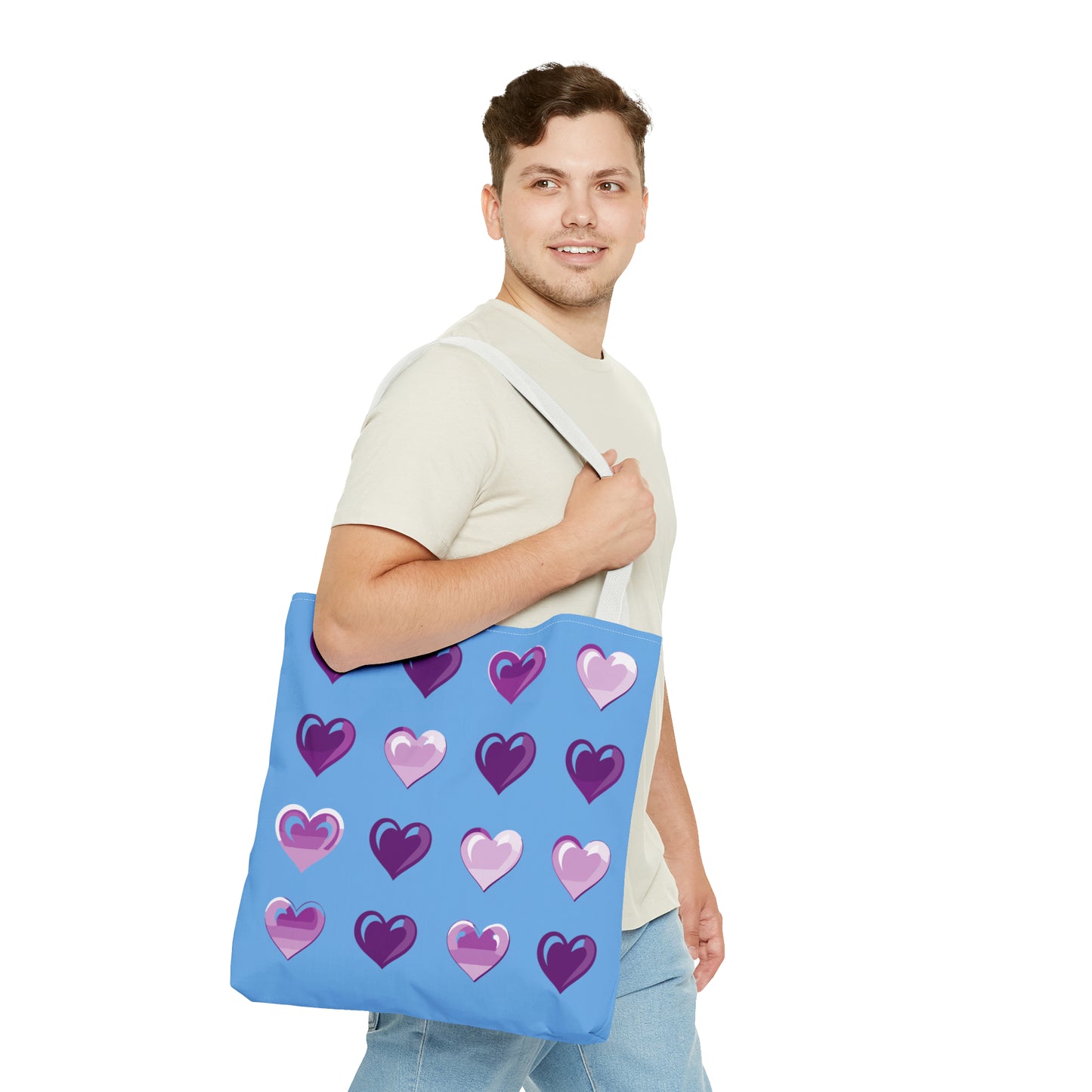 Valentine's Light blue Tote Bag (AOP)