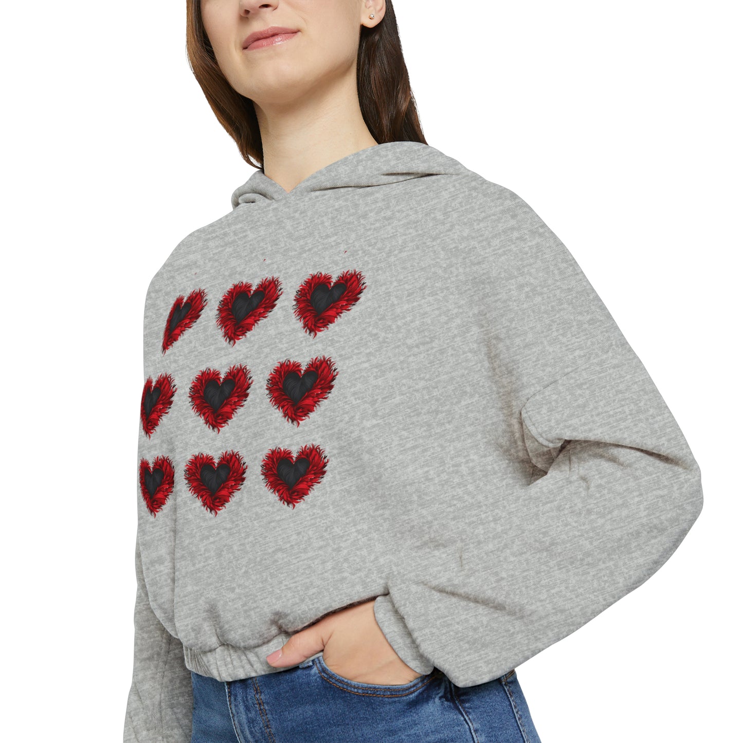 Valentine's best Gift, Women's Cinched Bottom Hoodie