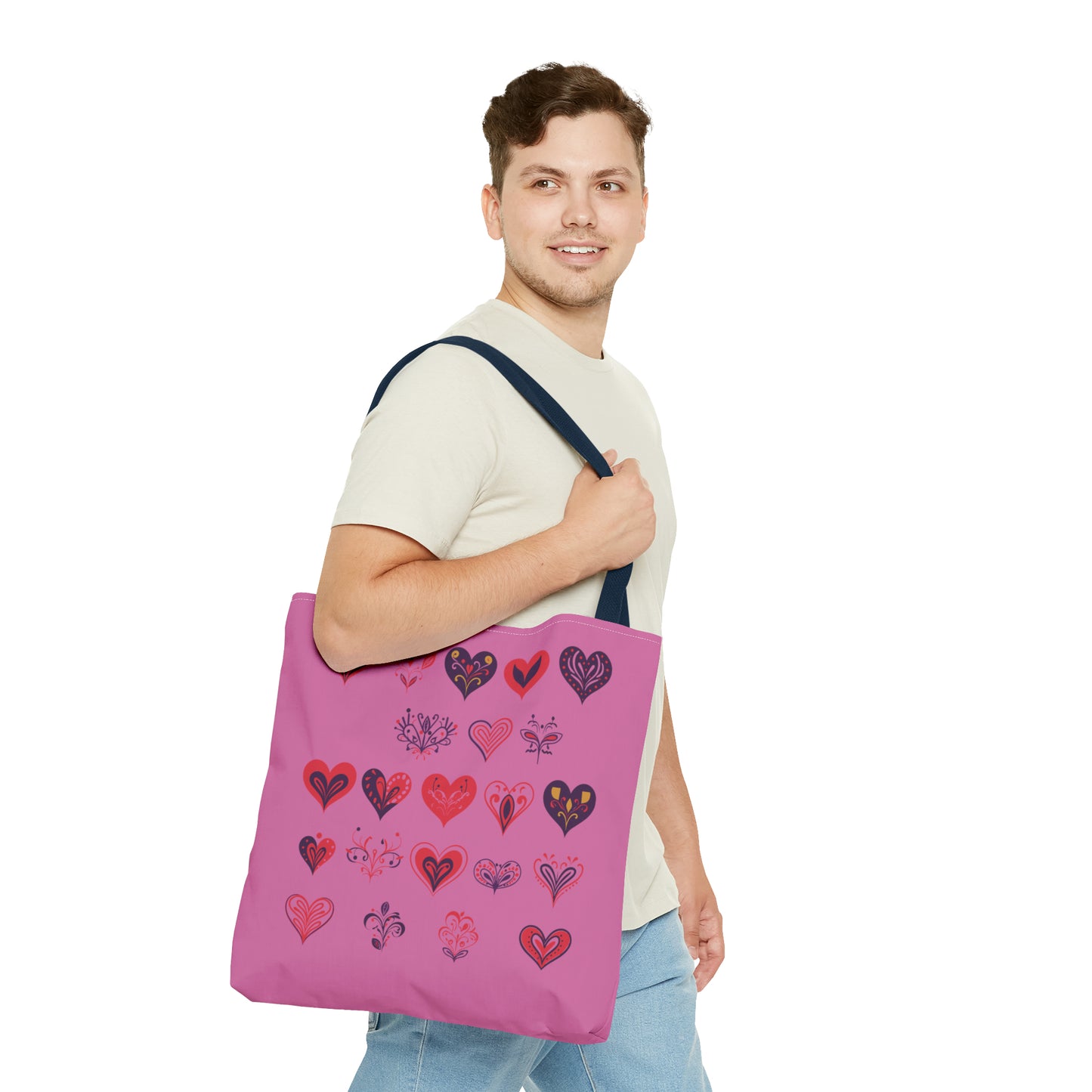 Valentine's light pink Tote Bag (AOP)