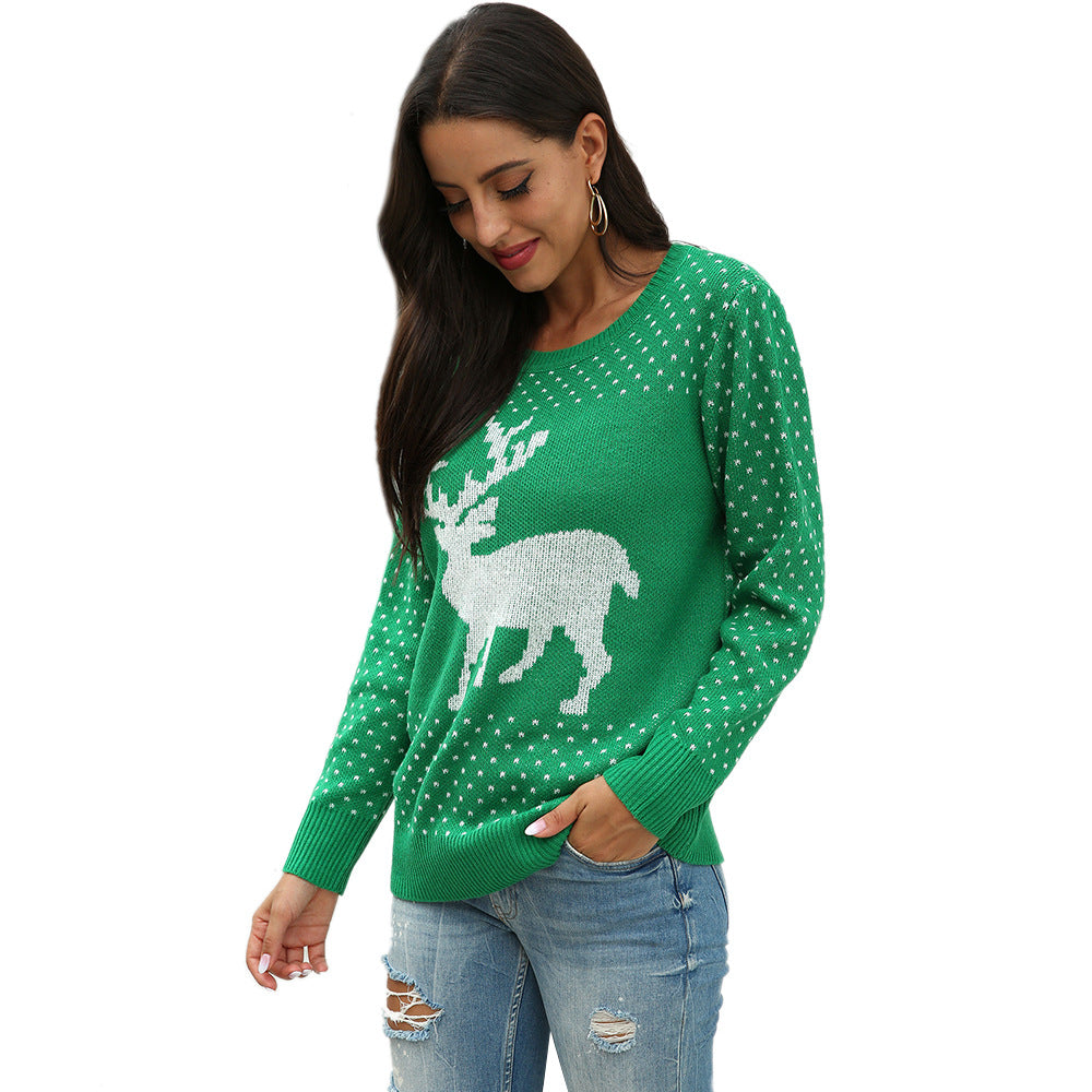 Fawn jacquard christmas sweater