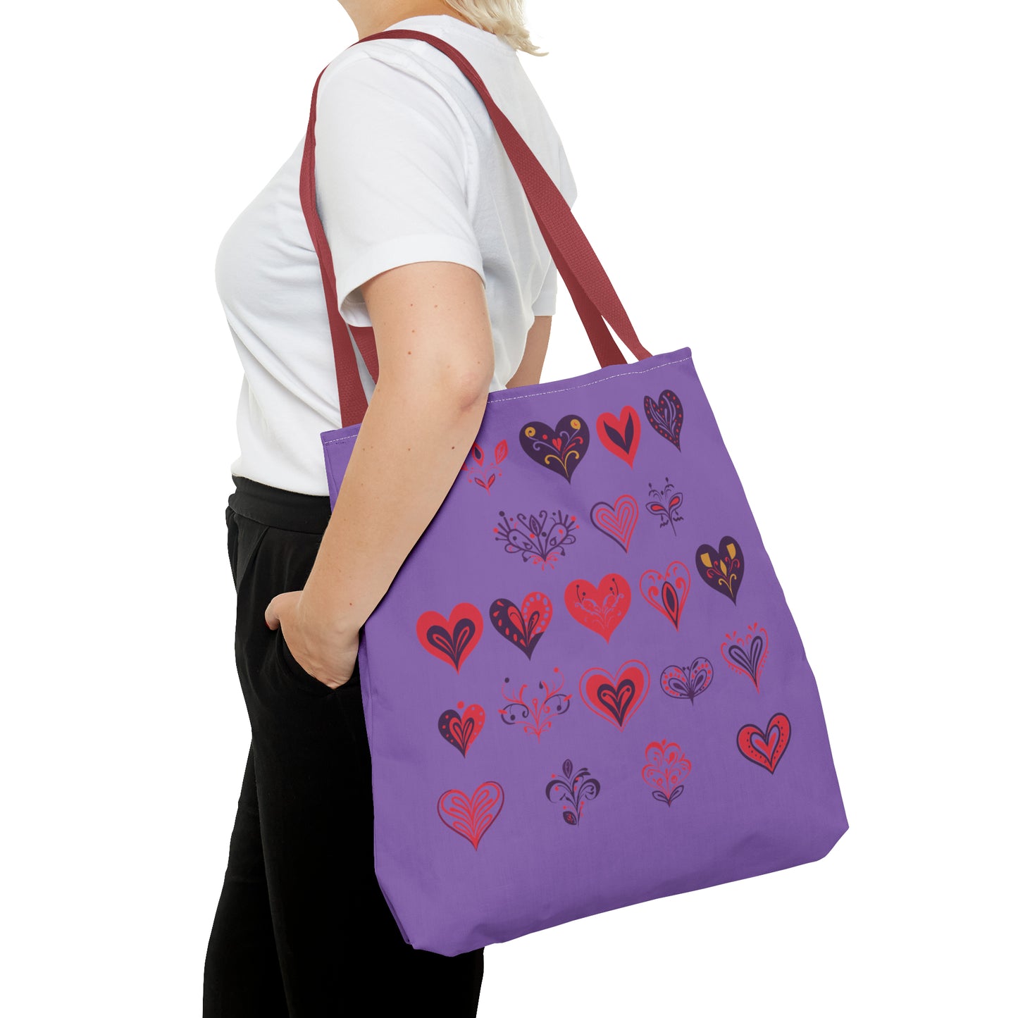 Valentine's light purple Tote Bag (AOP)