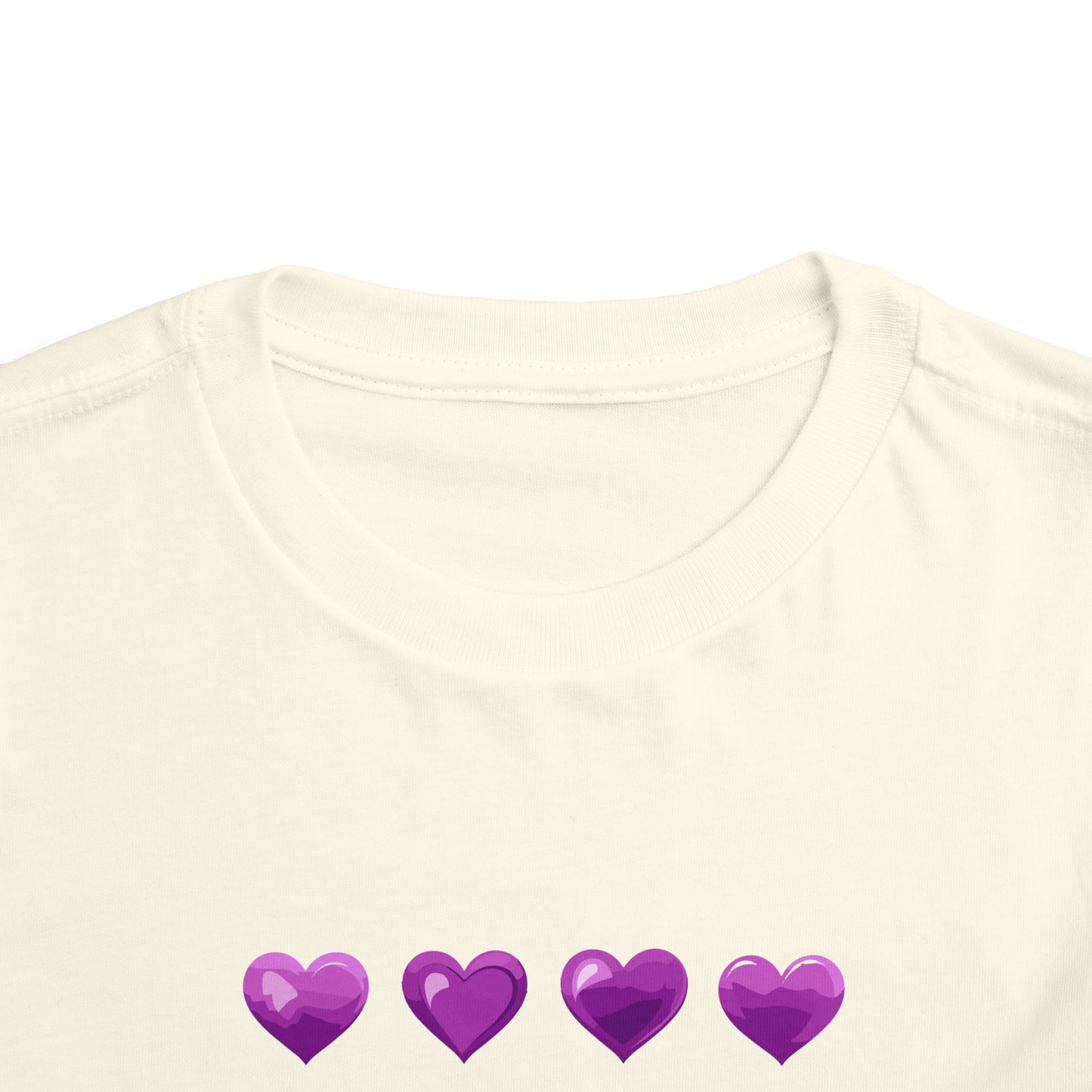 Valentine's purple hearts shape design Toddler Short Sleeve Tee