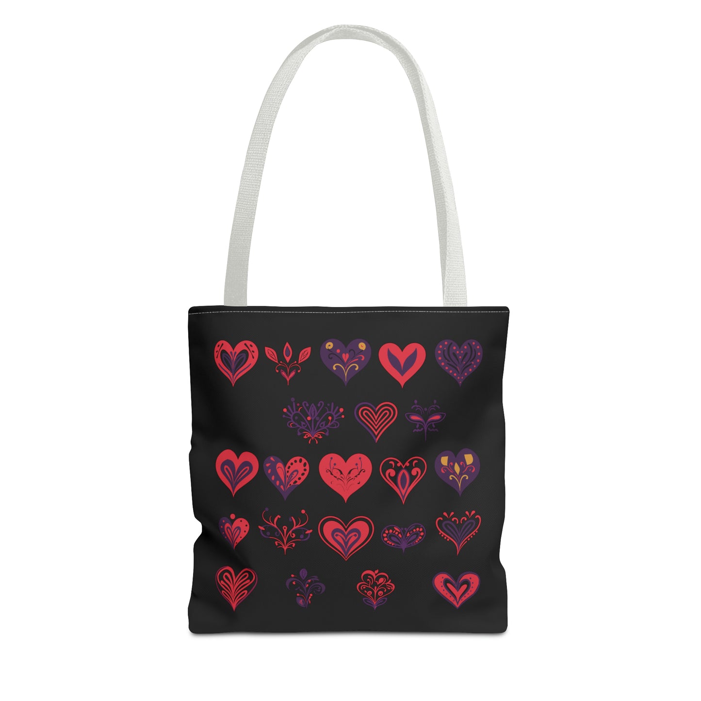 Valentine's black Tote Bag (AOP)