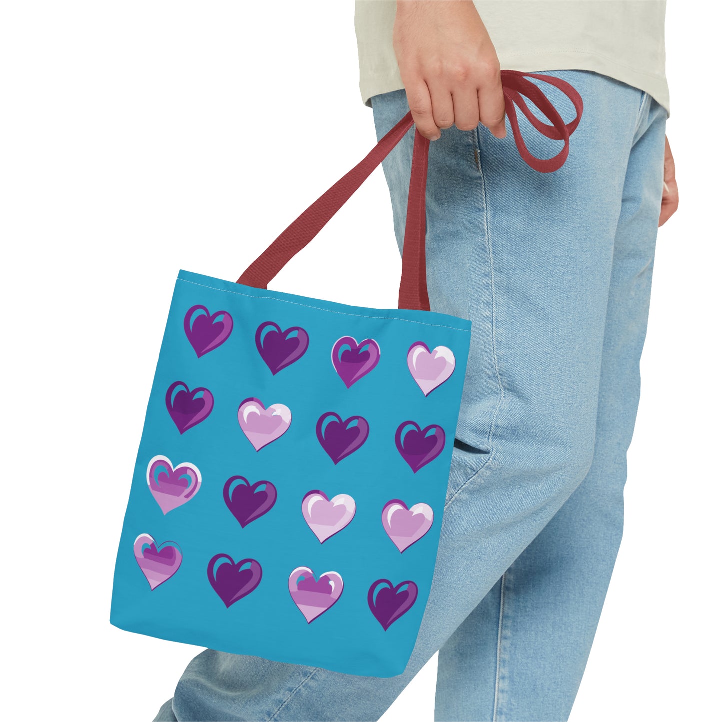 Valentine's Turquoise Tote Bag (AOP)