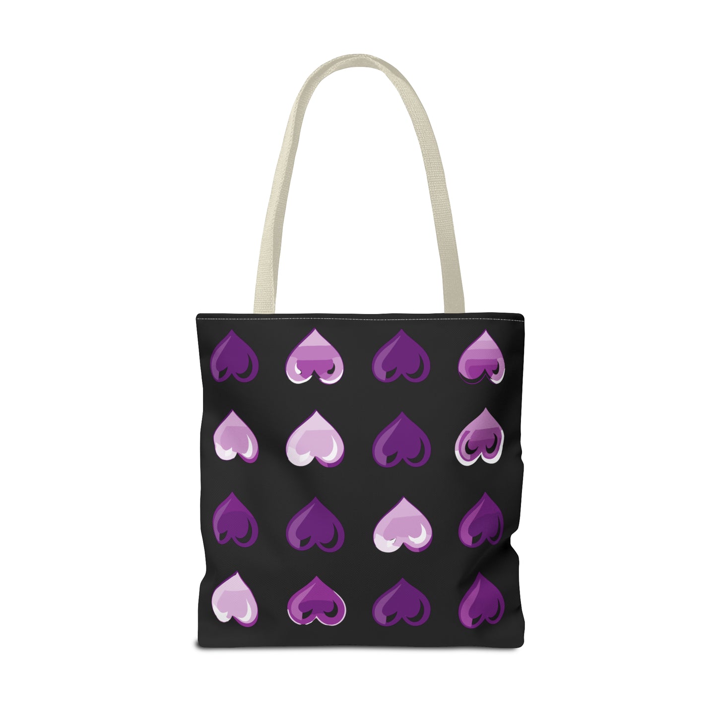 Valentine's black Tote Bag (AOP)