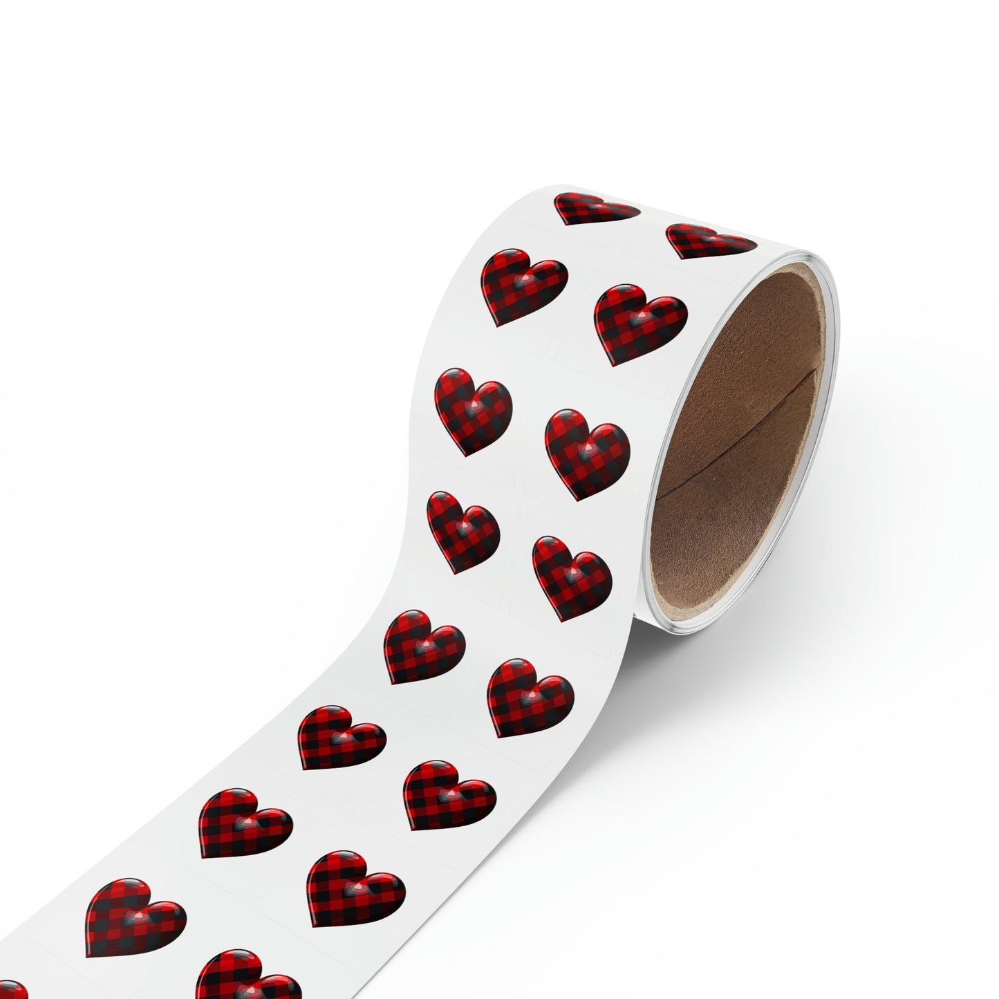 Valentine's day heart shape Square Sticker Label Rolls