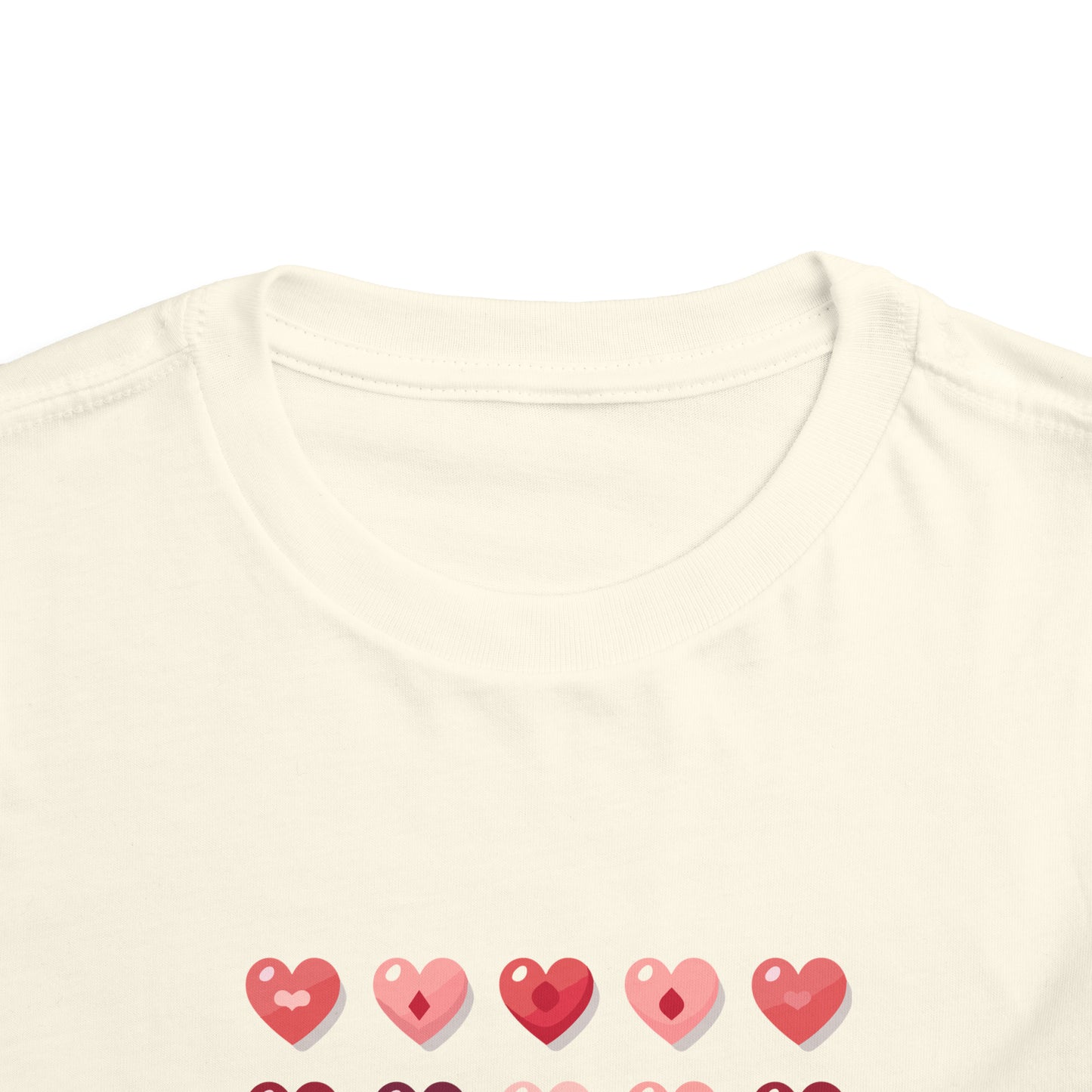 Valentine's multi color hearts shape design Toddler Short Sleeve Tee