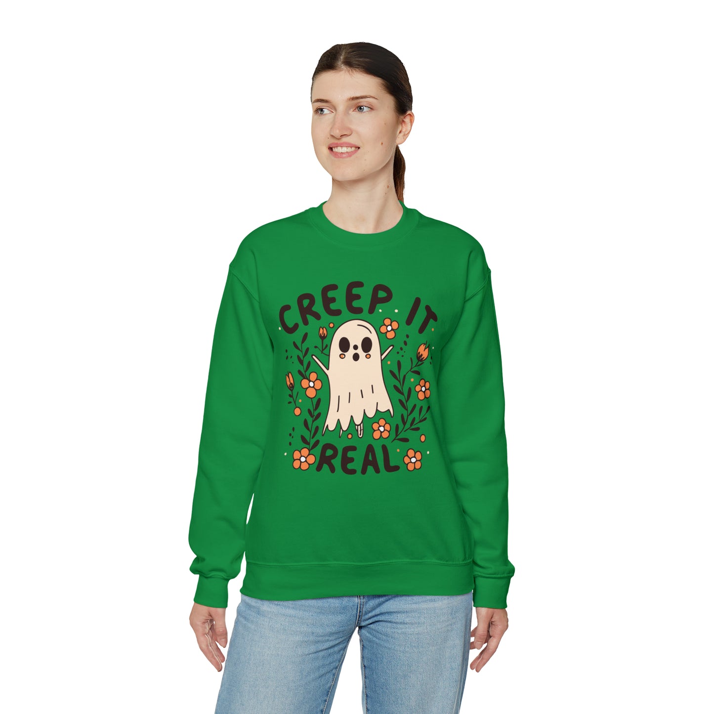 Creep It Real Sweatshirt, Spooky Season Halloween Sweatshirt, Winter Sweatshirt, Spooky Sweatshirt, Halloween Gifts