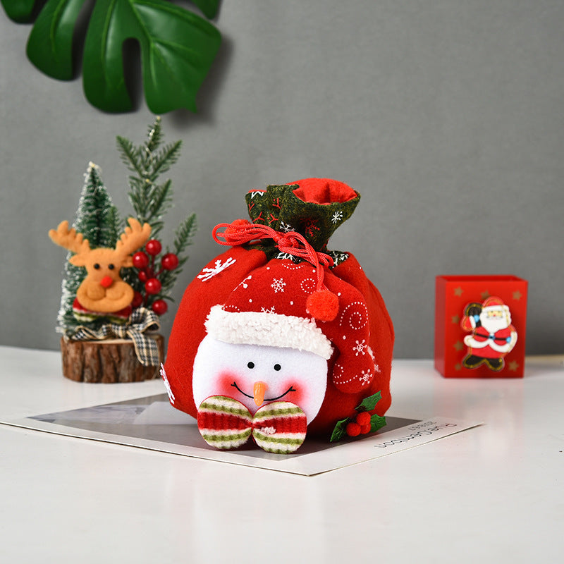 Cute Christmas Gifts Santa Doll Gift Bag Candy Bag Christmas Home Decorations Hanging Pendants Xmas Gifts Decoration