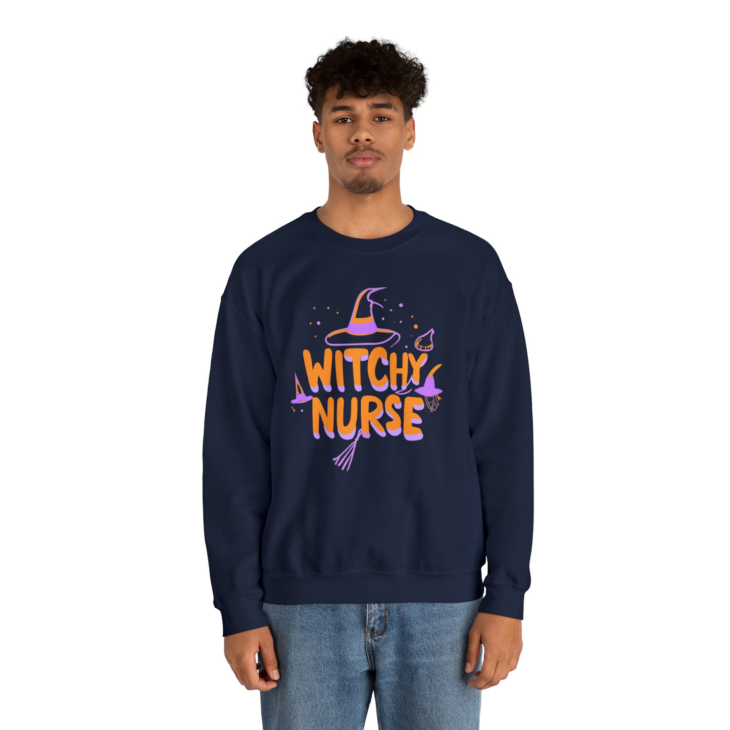 Witchy Nurse Halloween Sweatshirt, Spooky Season Halloween Sweatshirt, Winter Sweatshirt, Spooky Sweatshirt, Halloween Gifts