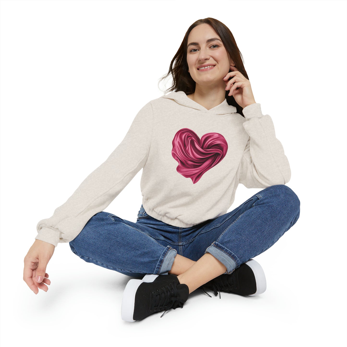 Valentine's best Gift, Women's Cinched Bottom Hoodie