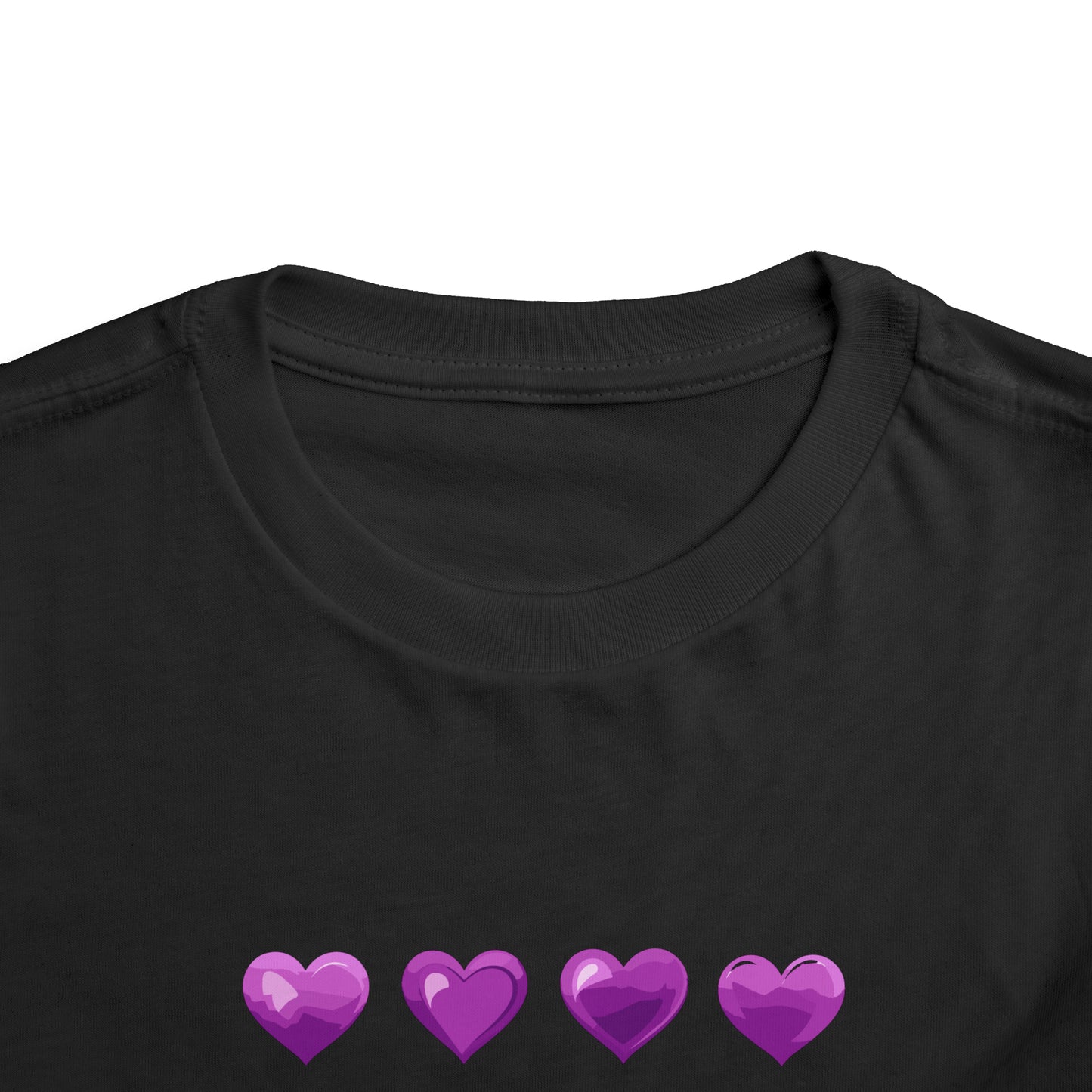 Valentine's purple hearts shape design Toddler Short Sleeve Tee