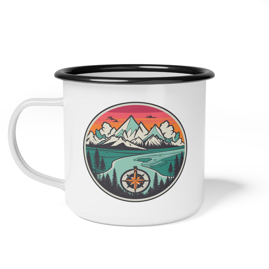 Enamel Camp Cup - Unique Adventure Awaits Travel Mug