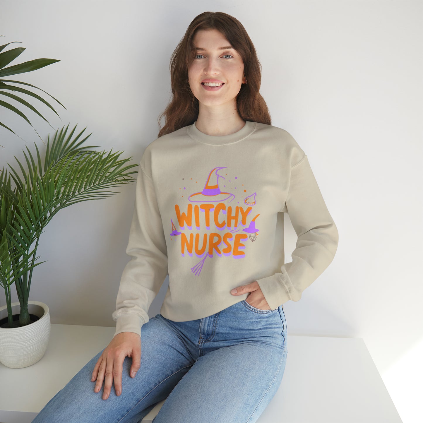 Witchy Nurse Halloween Sweatshirt, Spooky Season Halloween Sweatshirt, Winter Sweatshirt, Spooky Sweatshirt, Halloween Gifts