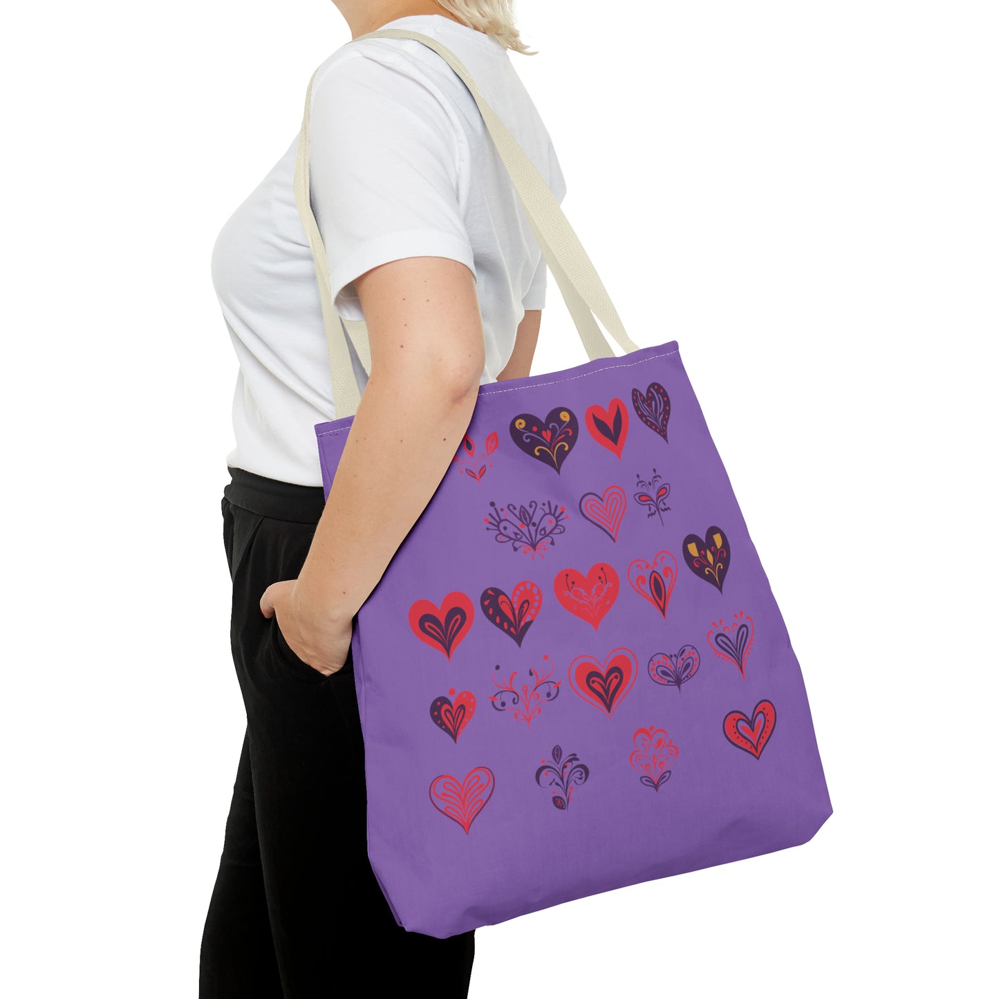 Valentine's light purple Tote Bag (AOP)