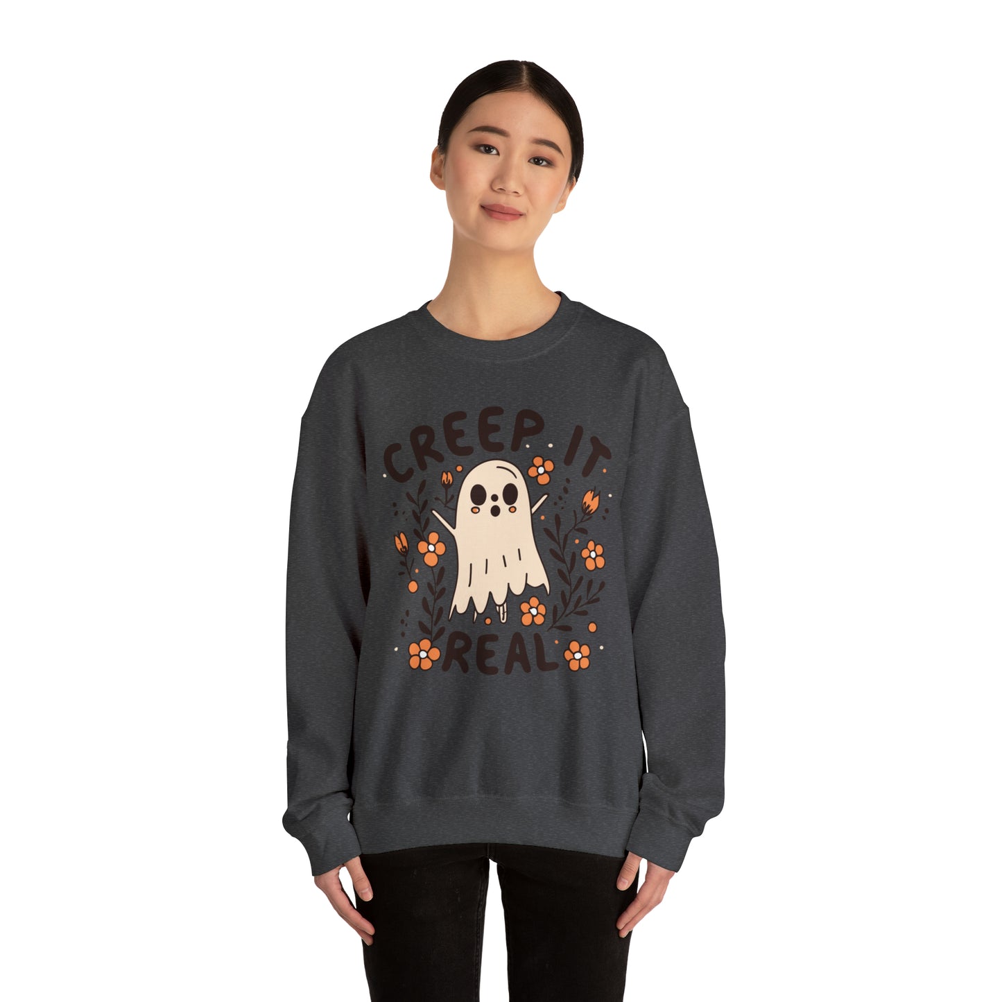 Creep It Real Sweatshirt, Spooky Season Halloween Sweatshirt, Winter Sweatshirt, Spooky Sweatshirt, Halloween Gifts