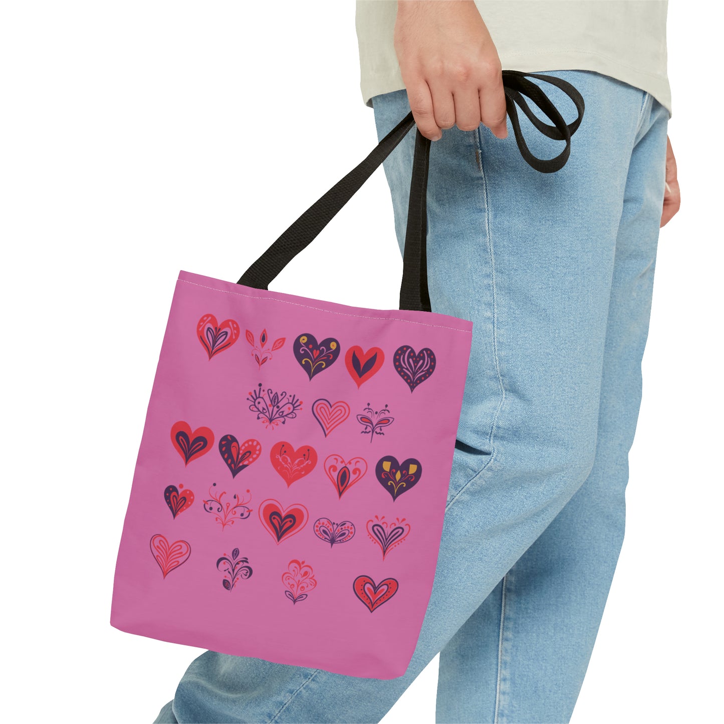 Valentine's light pink Tote Bag (AOP)