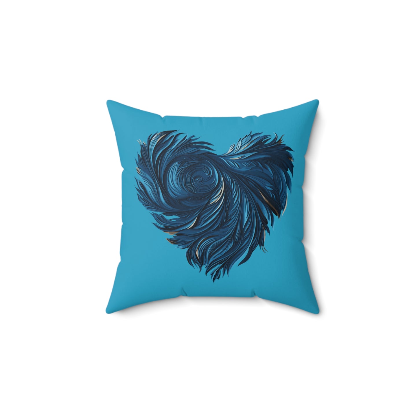 Valentine's day best home decor Turquoise color Spun Polyester Square Pillow