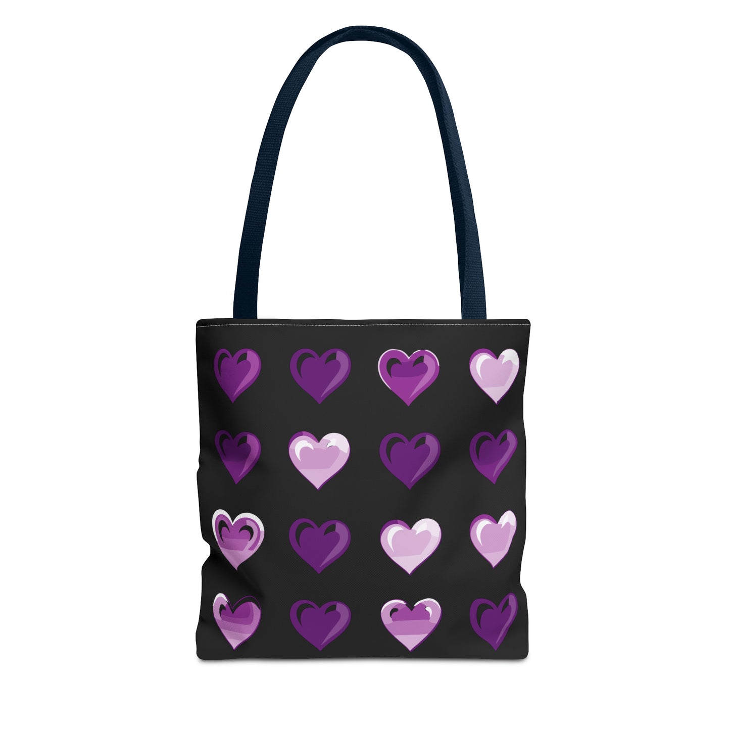 Valentine's black Tote Bag (AOP)