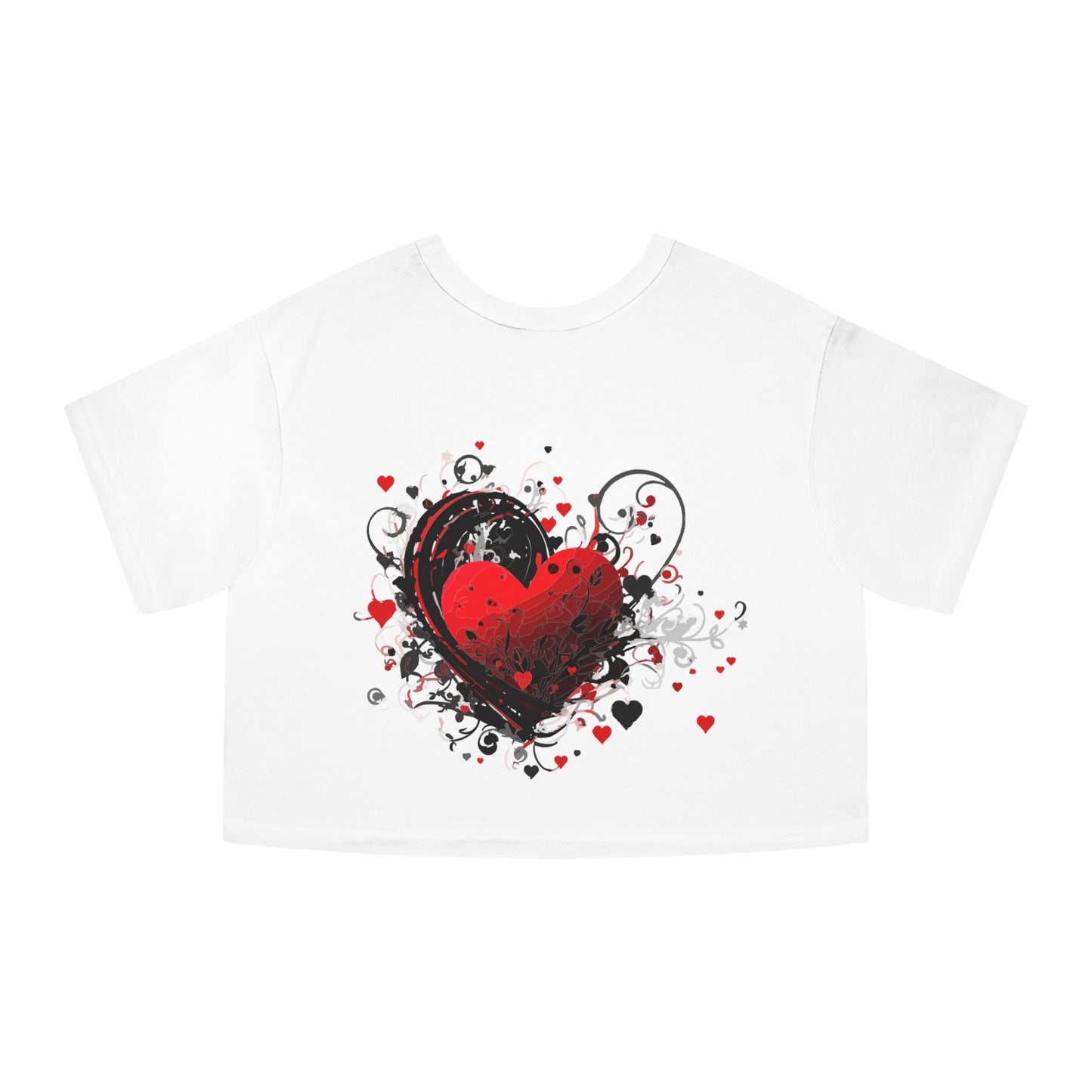 Valentine's and musical combination Champion Women's Heritage Cropped T-Shirt for valentine's day.