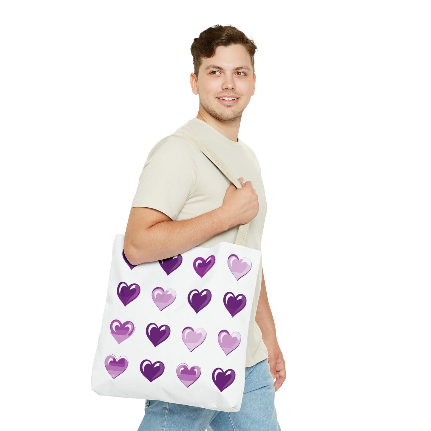 Valentine's white Tote Bag (AOP)