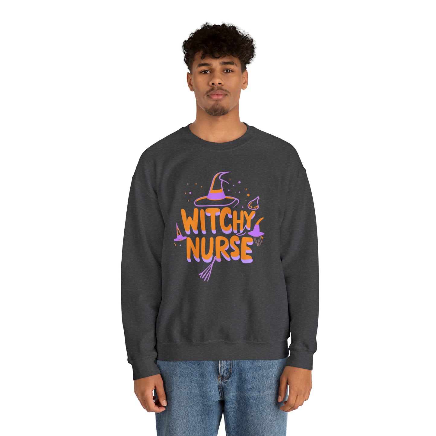 Witchy Nurse Halloween Sweatshirt, Spooky Season Halloween Sweatshirt, Winter Sweatshirt, Spooky Sweatshirt, Halloween Gifts