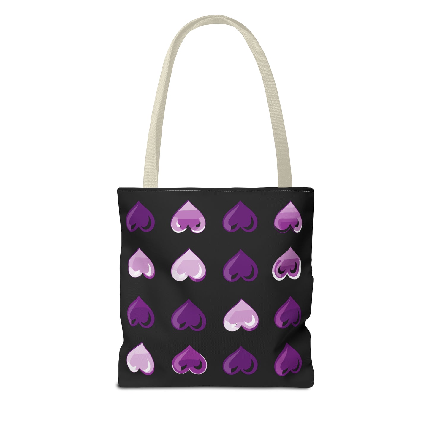 Valentine's black Tote Bag (AOP)